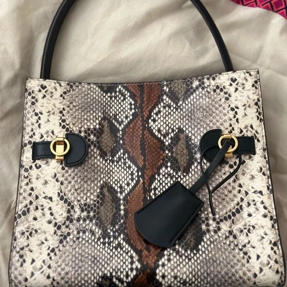 Tory Burch Lee Radziwill Exotic Small Double Bag - Picture 3 of 14